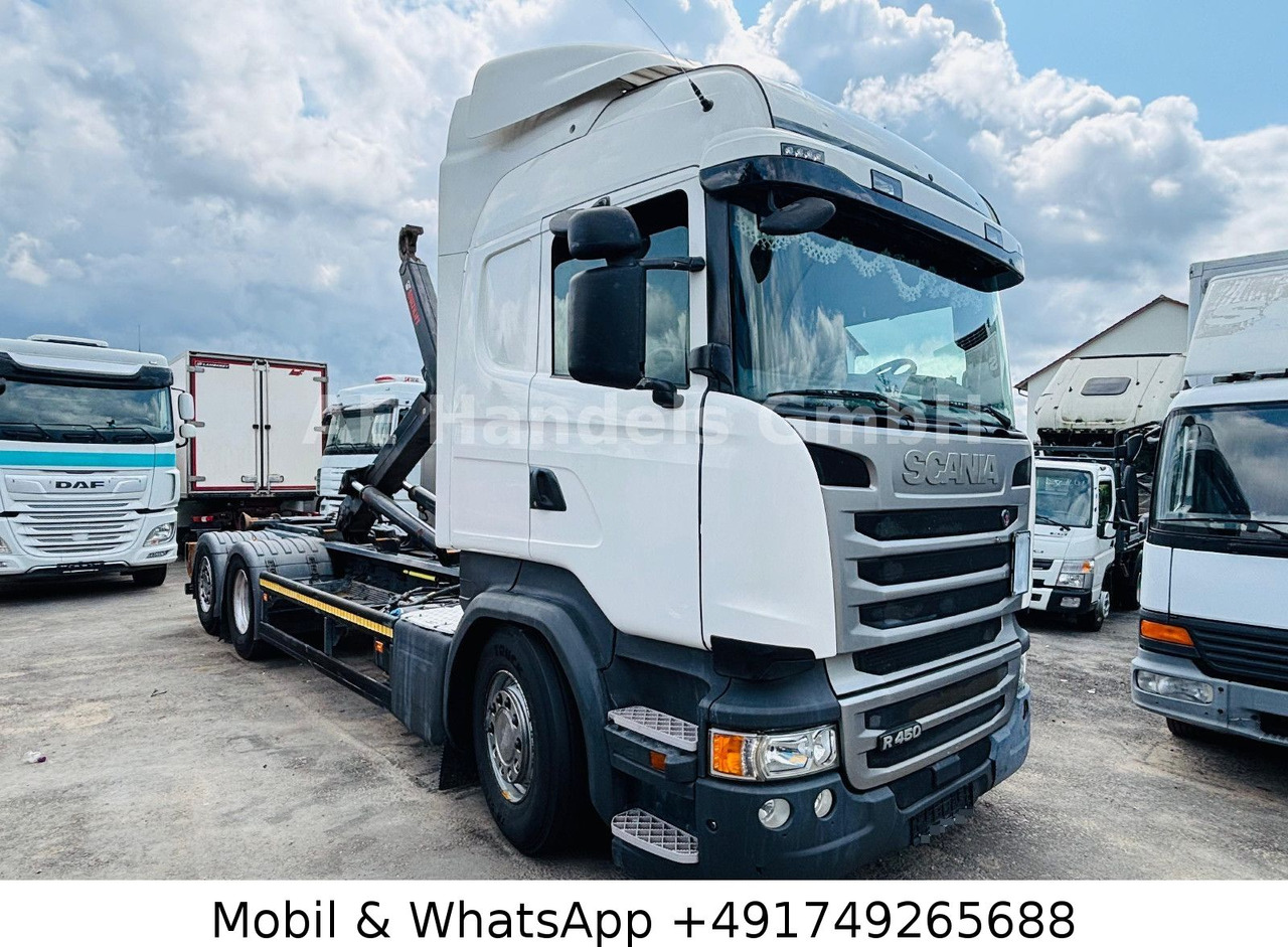 Scania R450 LL 6x2 *Retarder/Hiab-OPT20S59/Standklima - Мултилифт с кука камион: снимка 2 Scania R450 LL 6x2 *Retarder/Hiab-OPT20S59/Standklima - Мултилифт с кука камион: снимка 2