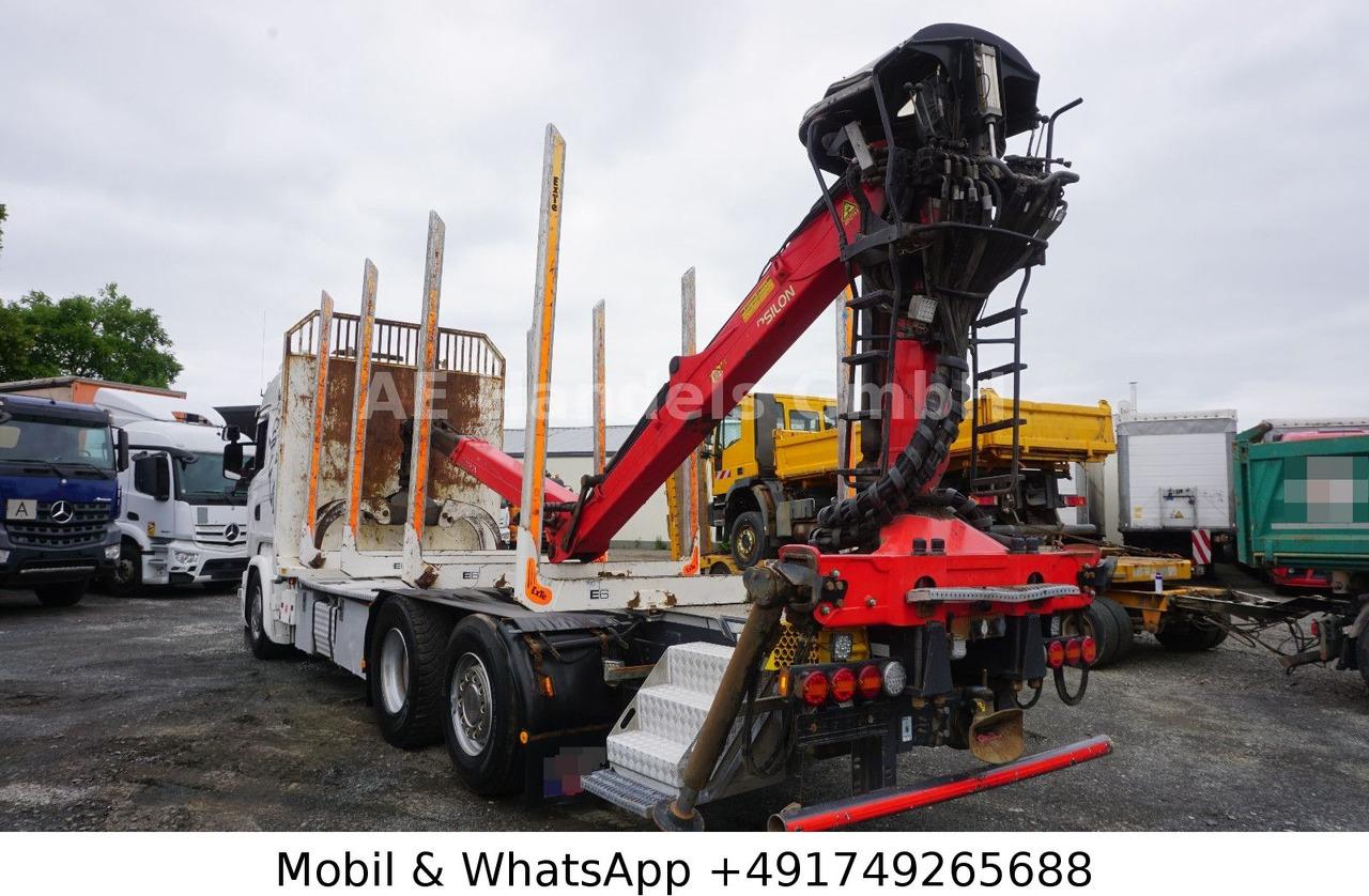 Scania R580 V8 Highline Palfinger-M120L97 *Retarder/ACC - Камион за дърва, Камион с кран: снимка 5 Scania R580 V8 Highline Palfinger-M120L97 *Retarder/ACC - Камион за дърва, Камион с кран: снимка 5