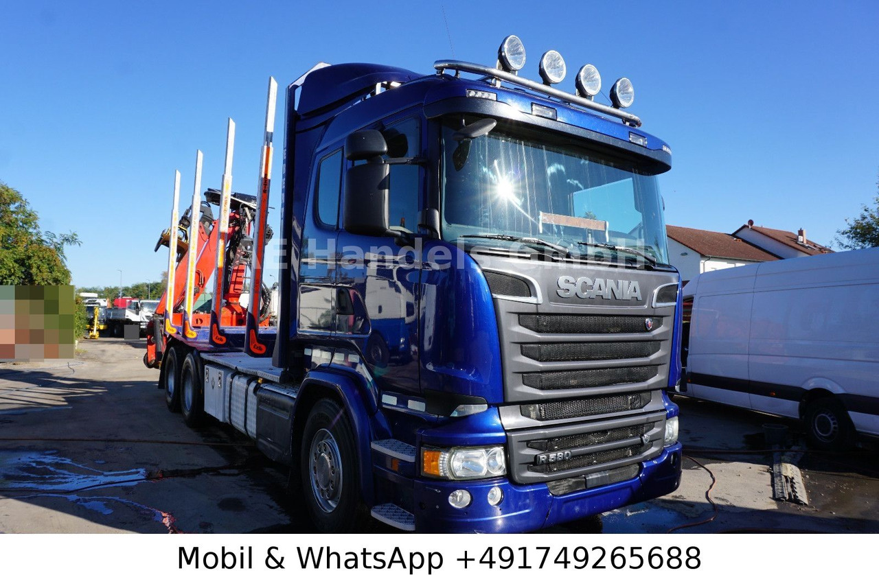 Scania R580 V8 LL 6x4 Palfinger-M120Z79 *Retarder/ACC - Камион за дърва, Камион с кран: снимка 1 Scania R580 V8 LL 6x4 Palfinger-M120Z79 *Retarder/ACC - Камион за дърва, Камион с кран: снимка 1