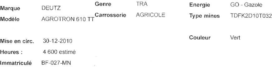 Трактор Deutz-fahr AGROTRON 610TTV / Carte Grise Française endommagé: снимка 7