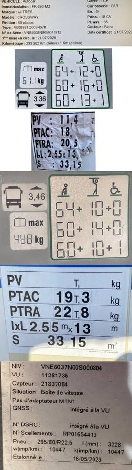 Училищен автобус Iveco Lot de 2 CROSSWAY E6-TECTOR-320: снимка 6