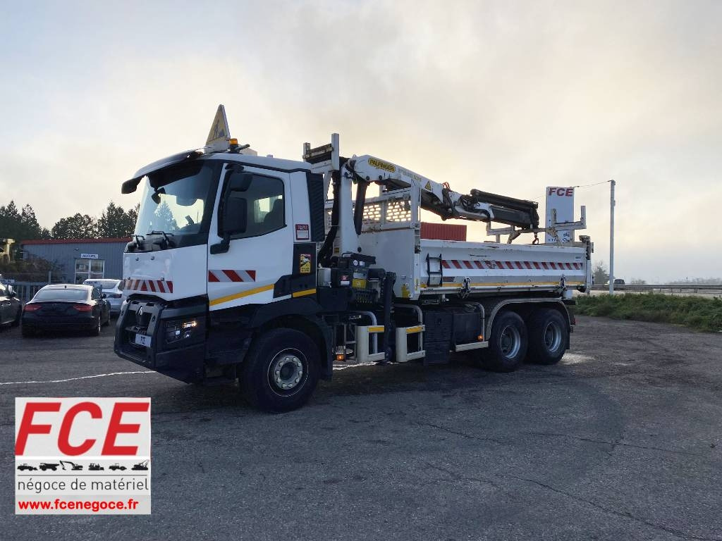 Renault C430 Dti11-Palfinger PK19.001/Tri-Benne endommagé - Самосвал камион: снимка 1 Renault C430 Dti11-Palfinger PK19.001/Tri-Benne endommagé - Самосвал камион: снимка 1