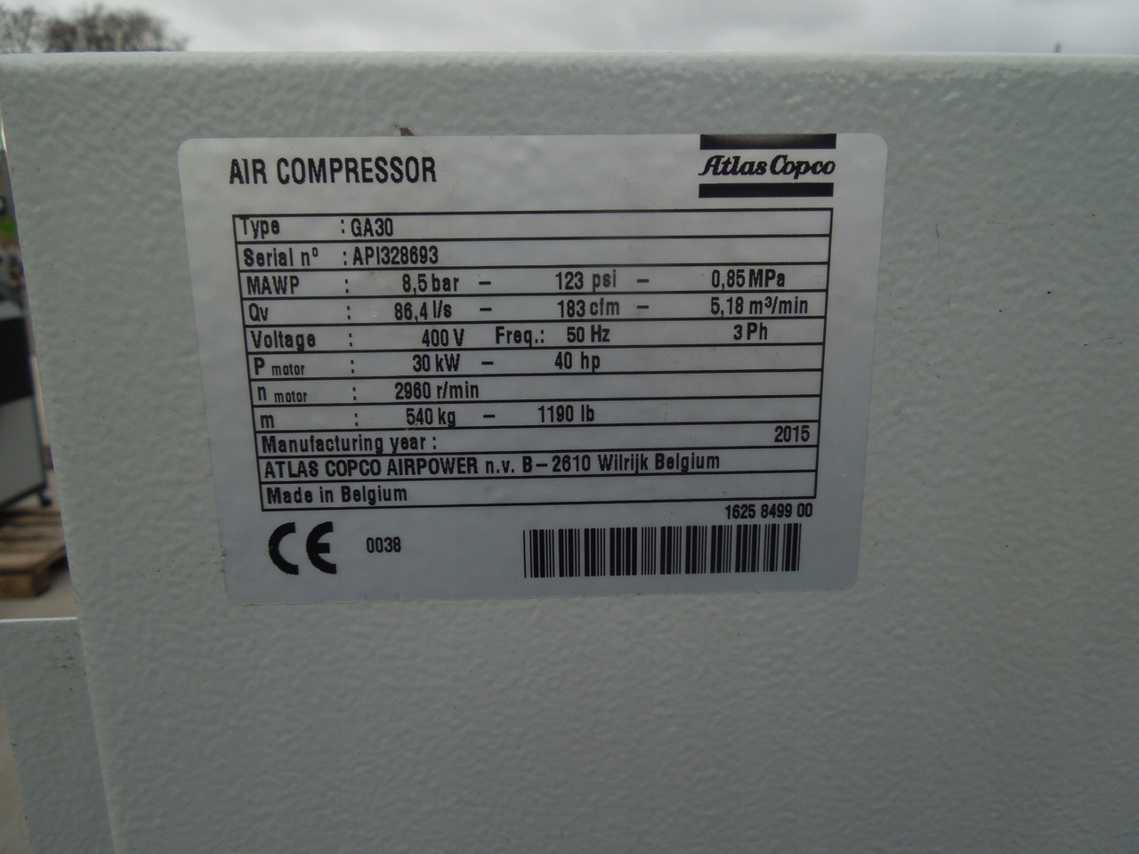Atlas Copco GA30 - Компресор за въздух: снимка 3 Atlas Copco GA30 - Компресор за въздух: снимка 3