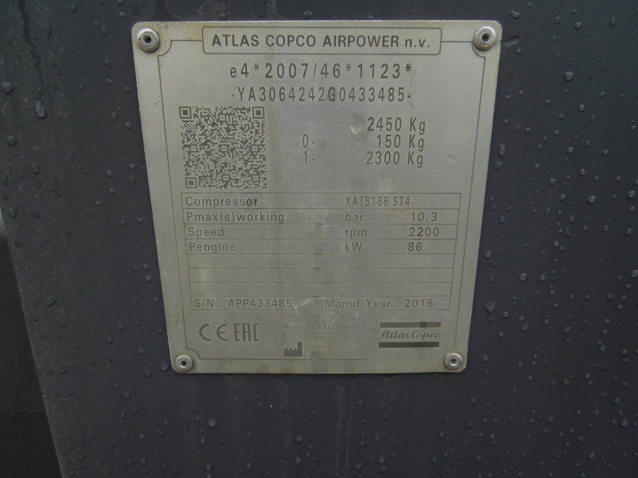 Atlas copco XATS186 - Компресор за въздух: снимка 2 Atlas copco XATS186 - Компресор за въздух: снимка 2