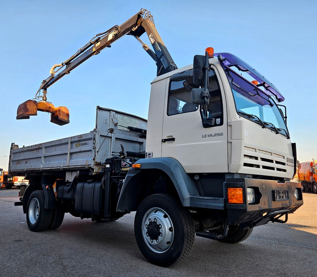MAN LE 14.250 4x4 HIAB 077BS-2 Kran Greifer - Самосвал камион, Камион с кран: снимка 3 MAN LE 14.250 4x4 HIAB 077BS-2 Kran Greifer - Самосвал камион, Камион с кран: снимка 3