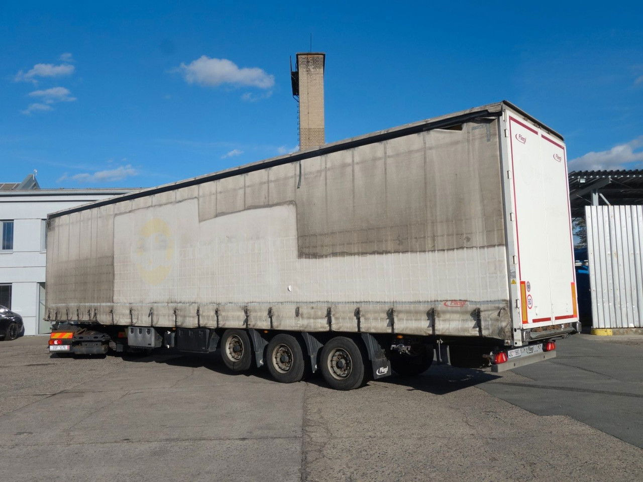 Брезентово полуремарке Fliegl SDS 01 Mega , 1xLichtachse: снимка 6