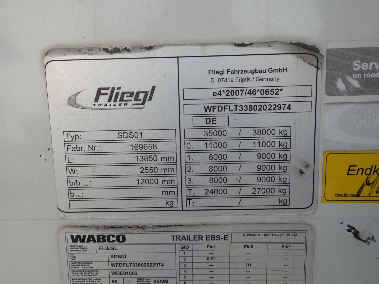 Брезентово полуремарке Fliegl SDS 01 Mega , 1xLichtachse: снимка 18