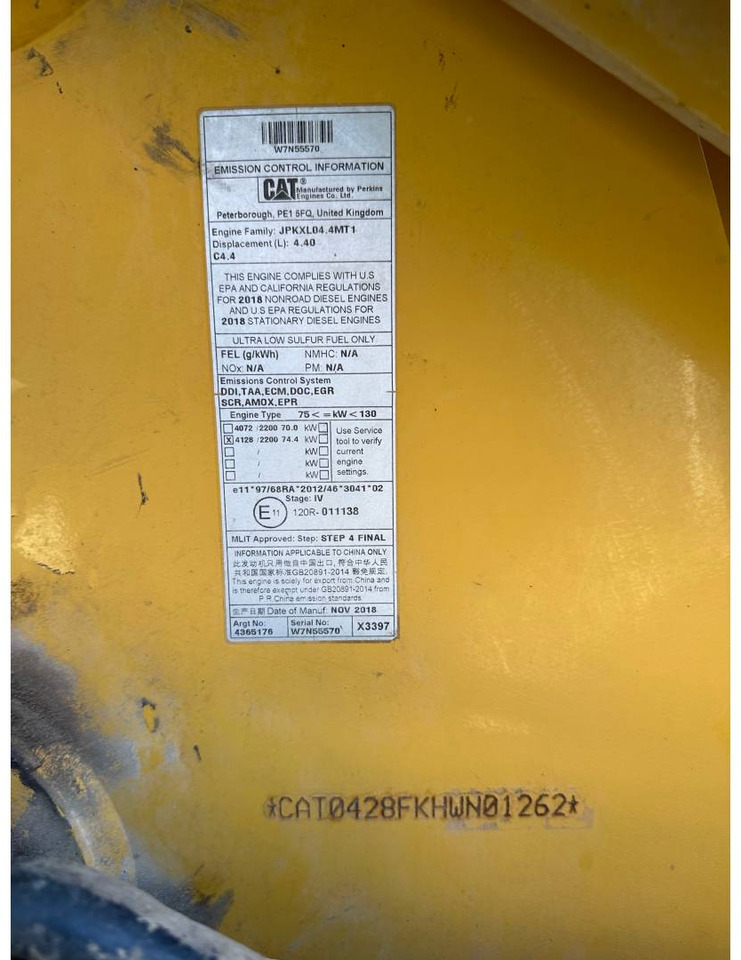 Багер-товарач CAT 428F2: снимка 8