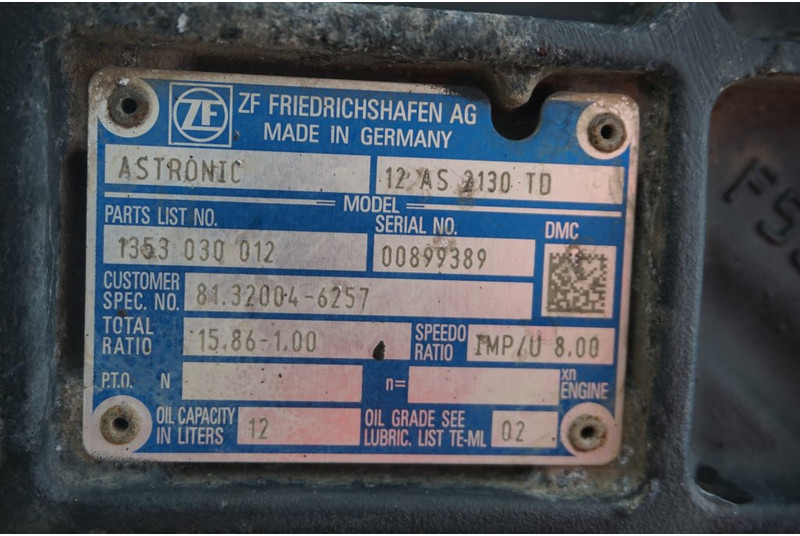 ZF 12AS2130TDM12 - Скоростна кутия за Камион: снимка 5 ZF 12AS2130TDM12 - Скоростна кутия за Камион: снимка 5