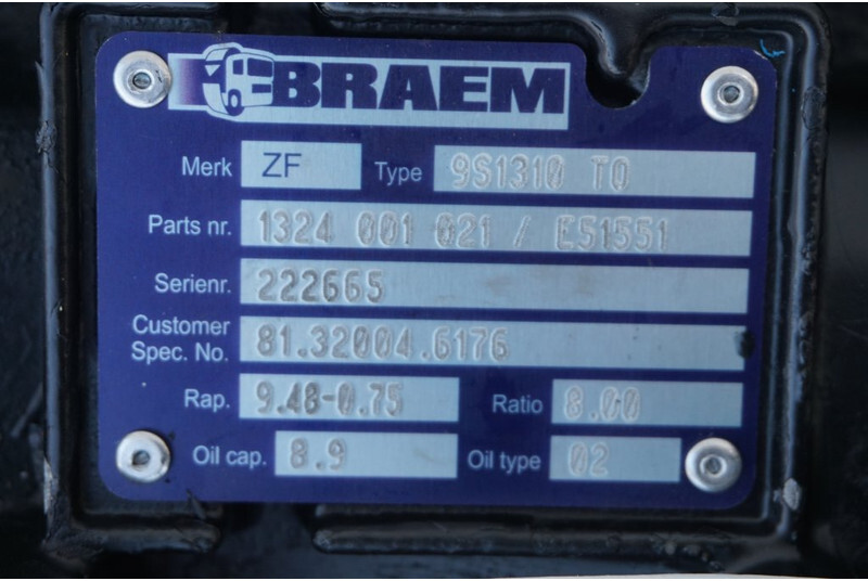 ZF 9S131OD TG-L - Скоростна кутия за Камион: снимка 5 ZF 9S131OD TG-L - Скоростна кутия за Камион: снимка 5