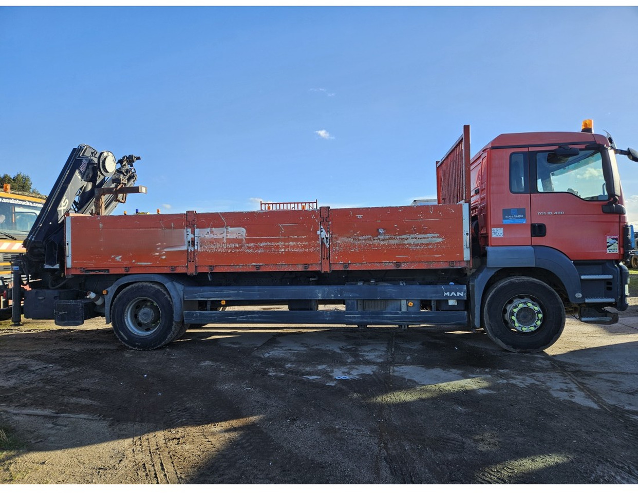 MAN TGS 18.400 Euro 5 Flat bed Full Spring suspension HIAB 122E -3 hiduo Crane Kran Remote - Бордови камион, Камион с кран: снимка 5 MAN TGS 18.400 Euro 5 Flat bed Full Spring suspension HIAB 122E -3 hiduo Crane Kran Remote - Бордови камион, Камион с кран: снимка 5