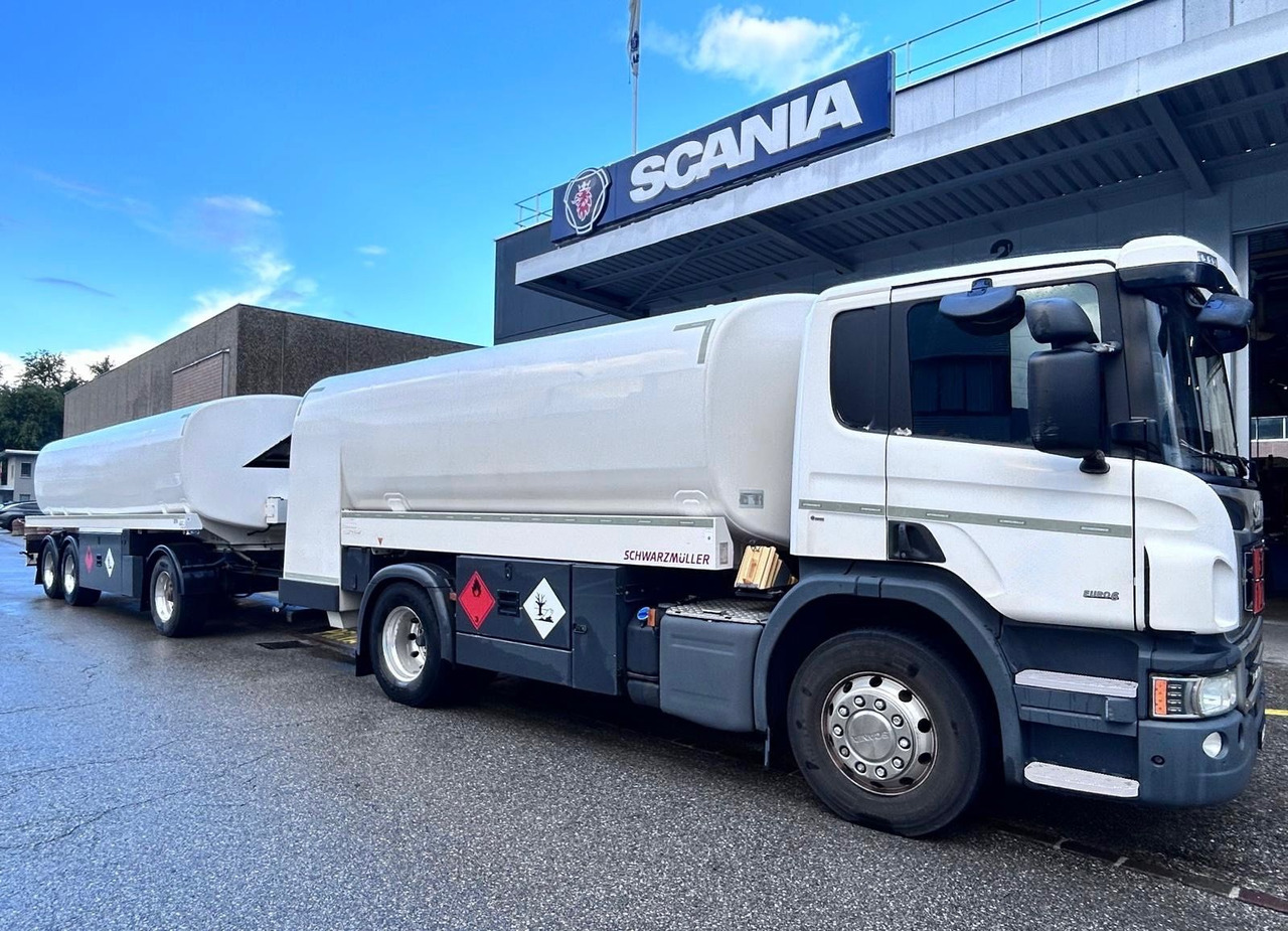 Scania P450 LB 4x2, ADR, Schwarzmueller Anhaenger Fuel - Камион цистерна: снимка 1 Scania P450 LB 4x2, ADR, Schwarzmueller Anhaenger Fuel - Камион цистерна: снимка 1