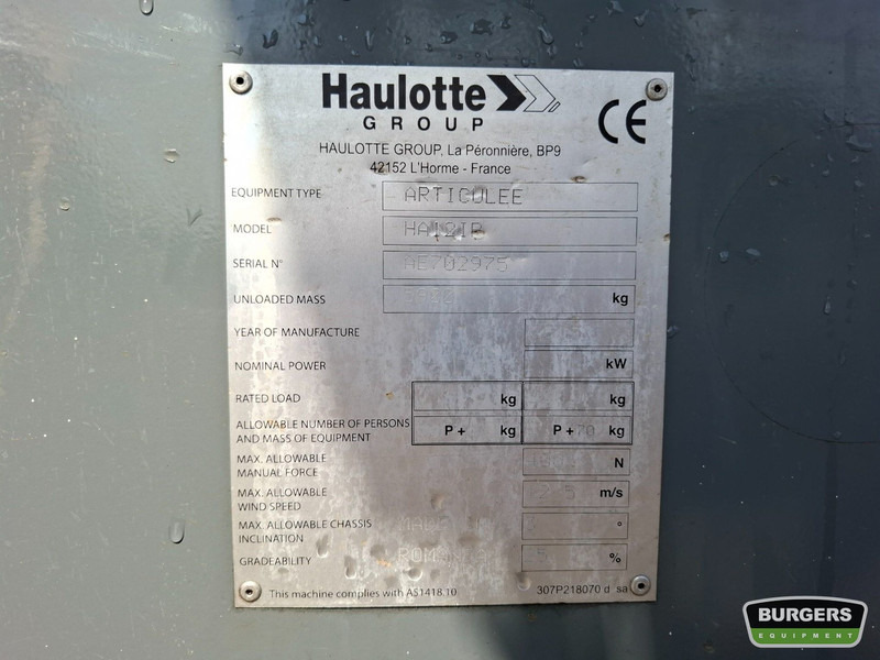 Haulotte HA12IP Nieuwe Accus - Артикулираща платформа: снимка 5 Haulotte HA12IP Nieuwe Accus - Артикулираща платформа: снимка 5