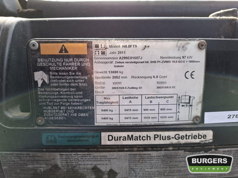 Hyster H8.0FT-9 - Газокар: снимка 5 Hyster H8.0FT-9 - Газокар: снимка 5