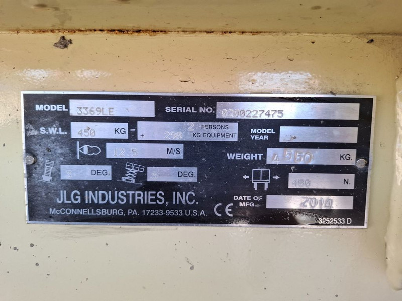 JLG 3369LE - Ножична работна платформа: снимка 5 JLG 3369LE - Ножична работна платформа: снимка 5
