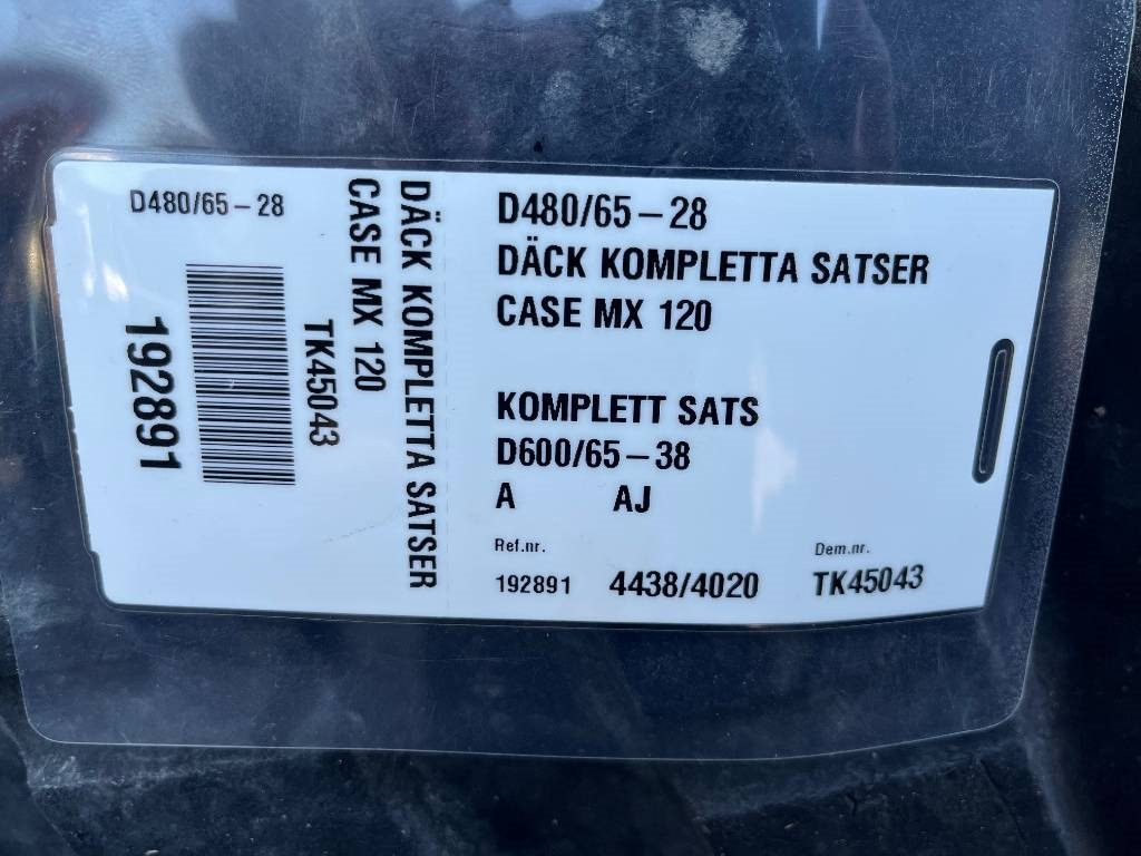 Alliance 600/65-R38 480/65-R28 till Case MX120 - Гума за Селскостопанска техника: снимка 2 Alliance 600/65-R38 480/65-R28 till Case MX120 - Гума за Селскостопанска техника: снимка 2