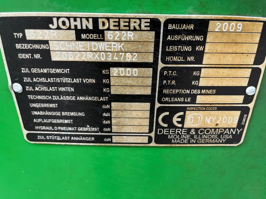 John Deere 622R Skärbord / Header 22 fot till JD T550 i - Принадлежност за машини за прибиране на реколтата: снимка 4 John Deere 622R Skärbord / Header 22 fot till JD T550 i - Принадлежност за машини за прибиране на реколтата: снимка 4