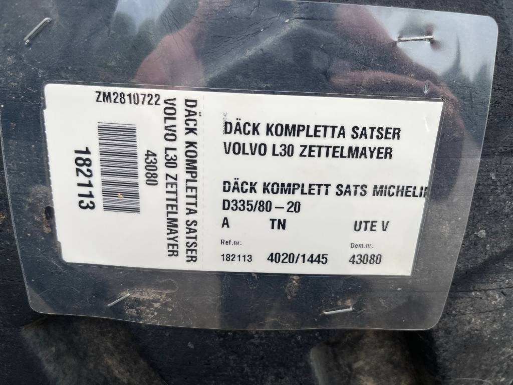Michelin 335/80-20 till Volvo L30 Zettelmeyer - Гума за Строителна техника: снимка 2 Michelin 335/80-20 till Volvo L30 Zettelmeyer - Гума за Строителна техника: снимка 2