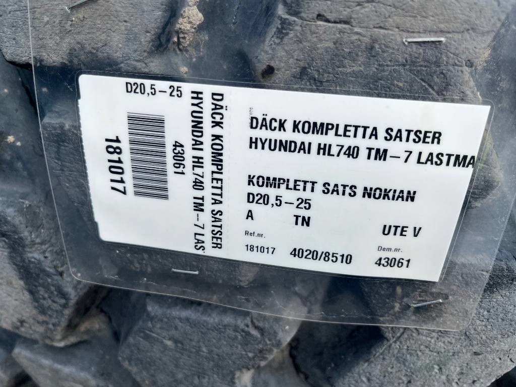 Nokian 20,5 R25 Loader grip Volvo Hyundai Huddig - Комплект колела: снимка 3 Nokian 20,5 R25 Loader grip Volvo Hyundai Huddig - Комплект колела: снимка 3