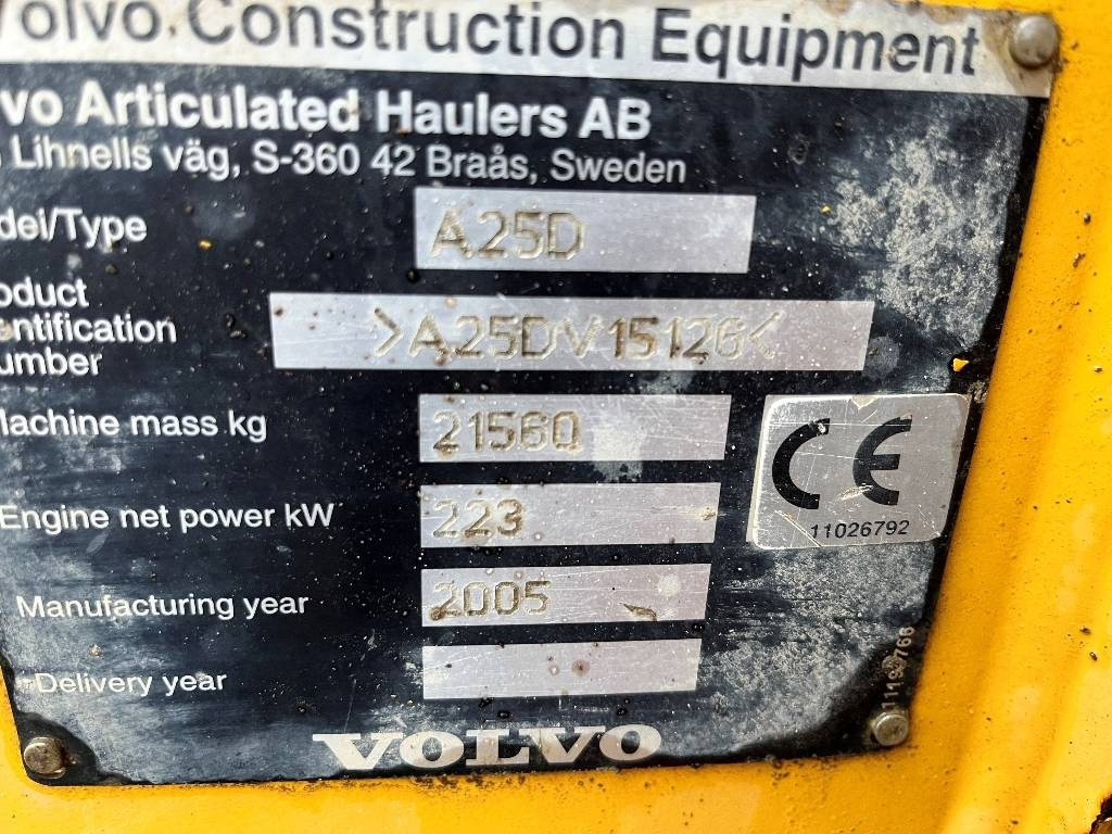 Volvo A 25 D dismantled. Only spare parts  - Съчленен самосвал: снимка 5 Volvo A 25 D dismantled. Only spare parts  - Съчленен самосвал: снимка 5