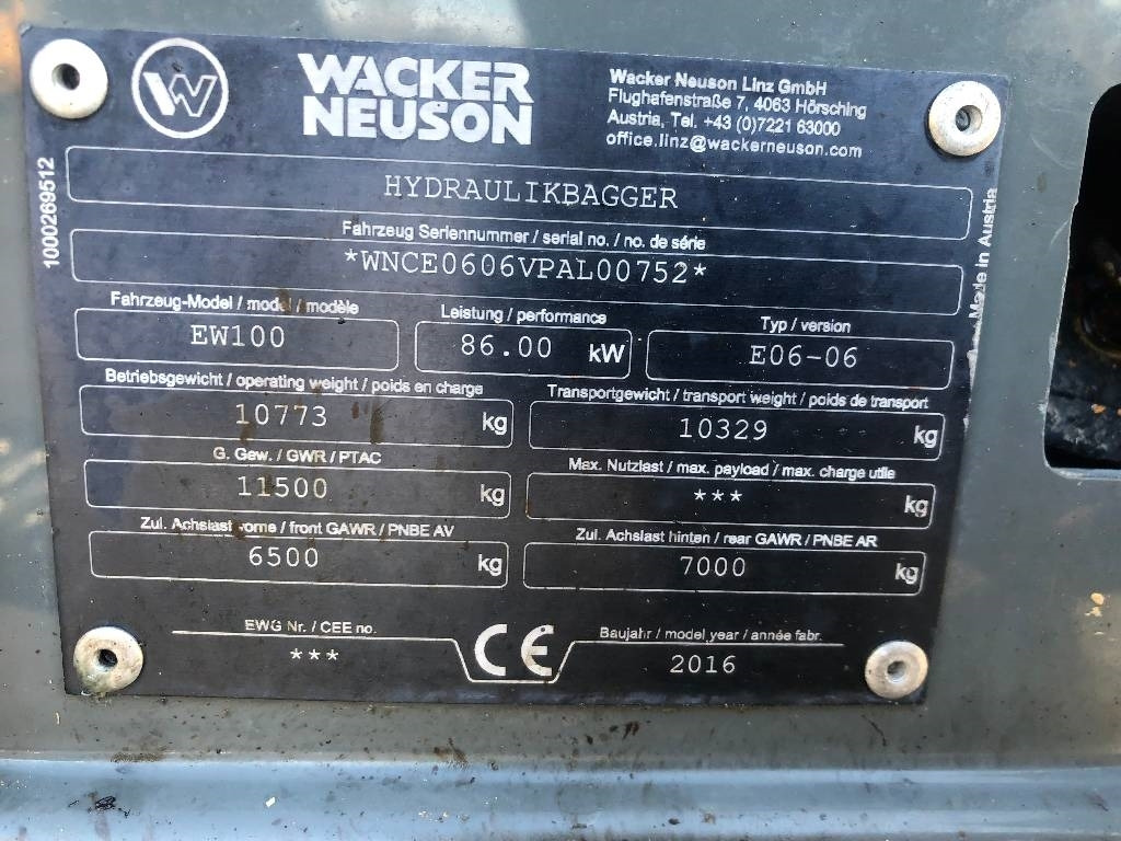 Wacker Neuson EW100 Dismantled: only spare parts - Колесен багер: снимка 5 Wacker Neuson EW100 Dismantled: only spare parts - Колесен багер: снимка 5