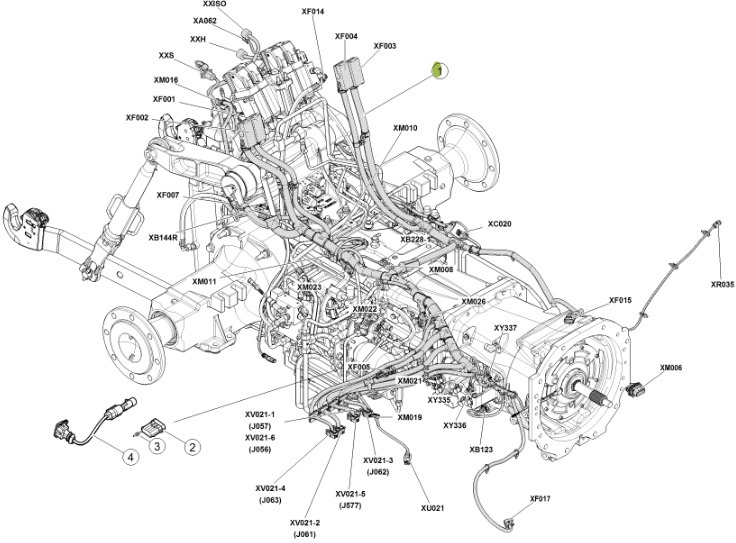 Кабели/ Жици за Трактор Claas Arion 550-520 650-620 - kabel wiązka elektryczna 0011510550: снимка 6