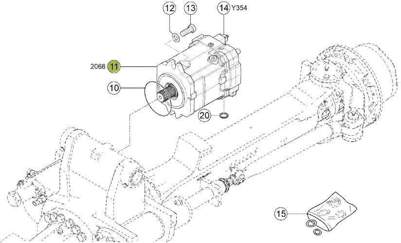Claas Jaguar 970 - tylna oś napędowa - hydromotor 0001246971 - Задна ос за Селскостопанска техника: снимка 1 Claas Jaguar 970 - tylna oś napędowa - hydromotor 0001246971 - Задна ос за Селскостопанска техника: снимка 1