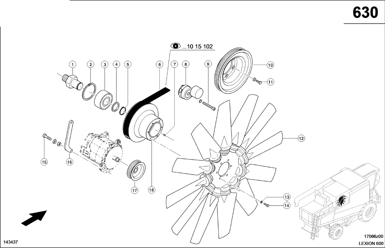 Claas Lexion 600 ROTOR 0007436371 (Napęd wentylatora) - Вентилатор за Зърнокомбайн: снимка 1 Claas Lexion 600 ROTOR 0007436371 (Napęd wentylatora) - Вентилатор за Зърнокомбайн: снимка 1