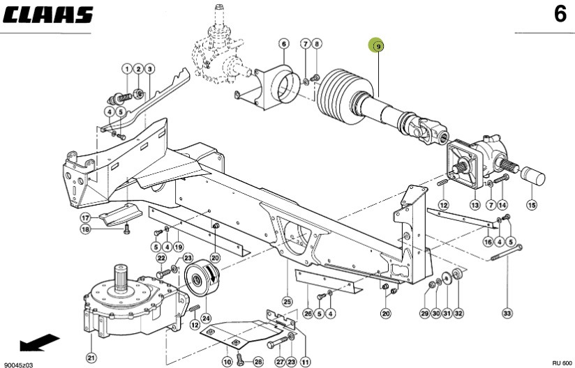 Claas RU600 - wałek przegubowy 0009965272 - Полуоска за Селскостопанска техника: снимка 1 Claas RU600 - wałek przegubowy 0009965272 - Полуоска за Селскостопанска техника: снимка 1