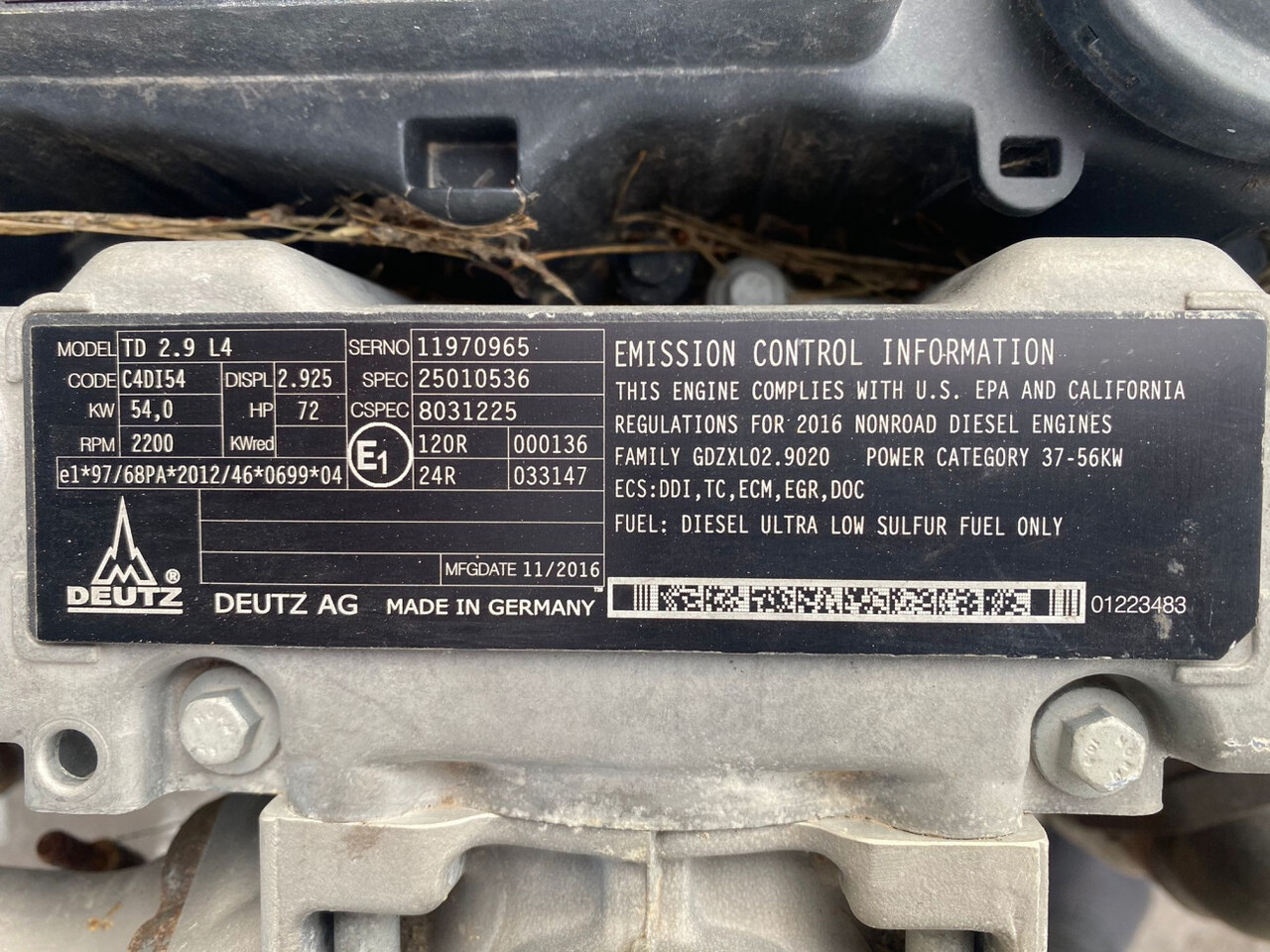 Deutz TD 2.9 L4 KW54,0 - Двигател за Селскостопанска техника: снимка 1 Deutz TD 2.9 L4 KW54,0 - Двигател за Селскостопанска техника: снимка 1