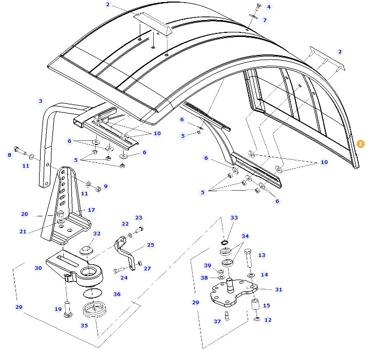 Fendt 828 Vario - błotnik przedni 718701030061 - Калник за Селскостопанска техника: снимка 2 Fendt 828 Vario - błotnik przedni 718701030061 - Калник за Селскостопанска техника: снимка 2