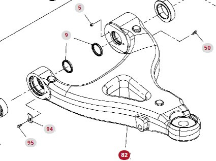Fendt 930 933 936 939 942 GEN 7 Wahacz Dolny Lewy CZĘŚCI H218PF050050A - Ресорно окачване за Селскостопанска техника: снимка 1 Fendt 930 933 936 939 942 GEN 7 Wahacz Dolny Lewy CZĘŚCI H218PF050050A - Ресорно окачване за Селскостопанска техника: снимка 1
