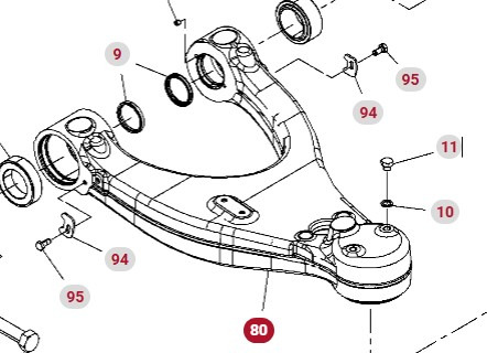 Fendt 930 933 936 939 942 GEN 7 Wahacz Górny Lewy CZĘŚCI H218PF050049A - Ресорно окачване за Селскостопанска техника: снимка 1 Fendt 930 933 936 939 942 GEN 7 Wahacz Górny Lewy CZĘŚCI H218PF050049A - Ресорно окачване за Селскостопанска техника: снимка 1