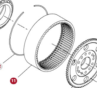 Fendt 930 933 936 939 942 Vario Gen 6 Koło Zębate Koronkowe Osi Przedniej CZĘŚCI H218PF050030A - Ос и части за Трактор: снимка 1 Fendt 930 933 936 939 942 Vario Gen 6 Koło Zębate Koronkowe Osi Przedniej CZĘŚCI H218PF050030A - Ос и части за Трактор: снимка 1