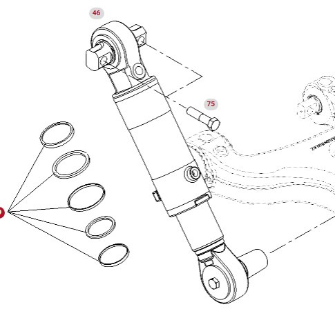Fendt Vario 1038 1042 1046 1050 GEN 3 Siłownik Cylinder Sprężyny E530300050020 - Окачване за Селскостопанска техника: снимка 1 Fendt Vario 1038 1042 1046 1050 GEN 3 Siłownik Cylinder Sprężyny E530300050020 - Окачване за Селскостопанска техника: снимка 1