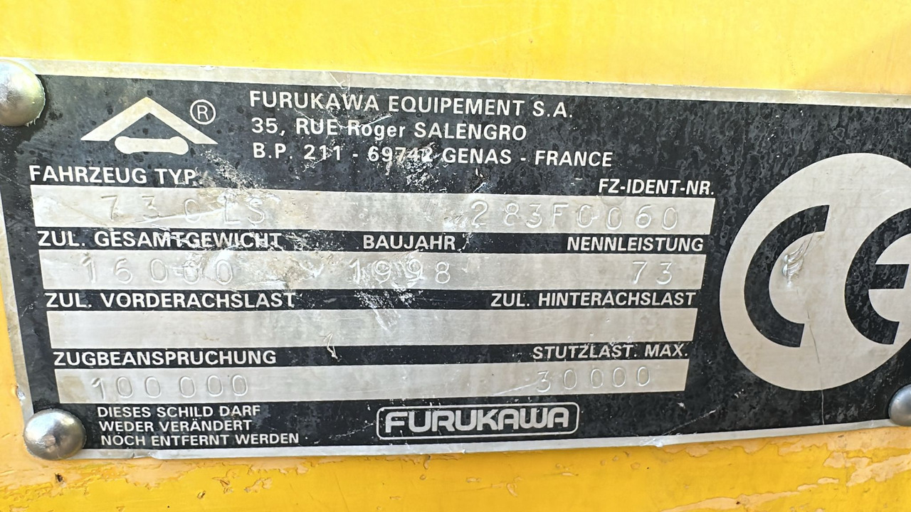 Furukawa 730 LS - Верижен багер: снимка 5 Furukawa 730 LS - Верижен багер: снимка 5