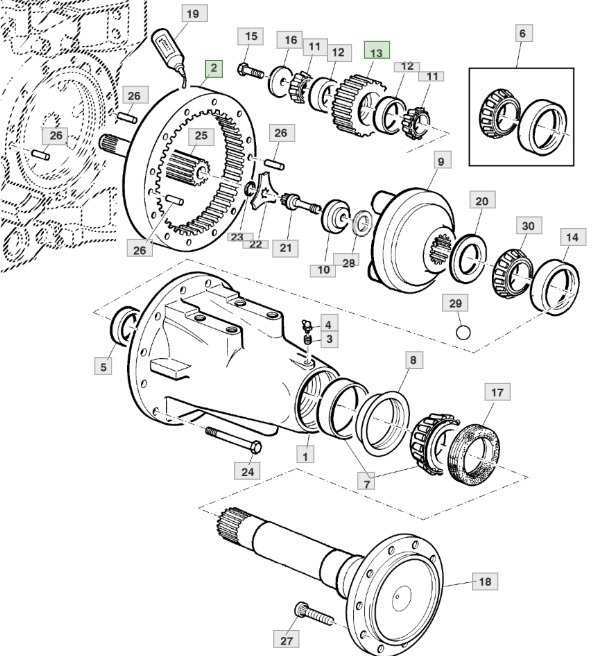 John Deere 6920 - zwolnica piasta półoś satelity - Ходов редуктор за Селскостопанска техника: снимка 2 John Deere 6920 - zwolnica piasta półoś satelity - Ходов редуктор за Селскостопанска техника: снимка 2