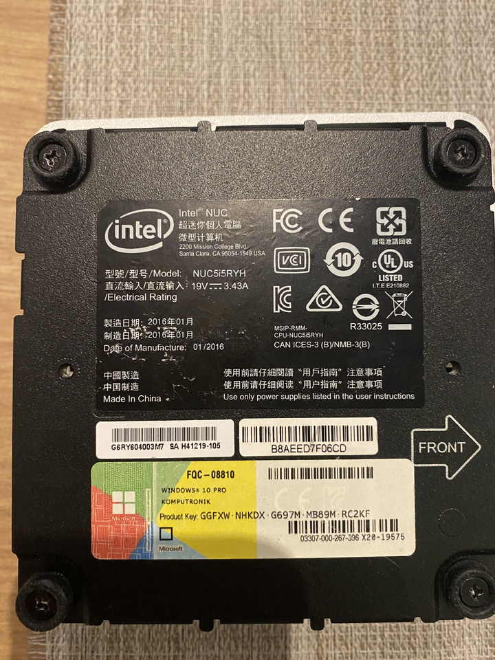 Mikrokomputer Mini PC Intel NUC5i5RYH - Инструмент/ Оборудване: снимка 5 Mikrokomputer Mini PC Intel NUC5i5RYH - Инструмент/ Оборудване: снимка 5