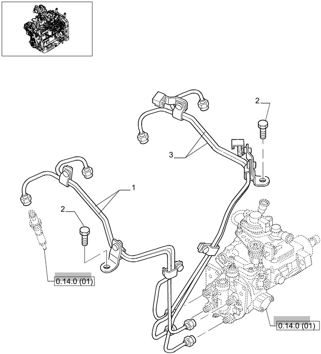 New Holland T6010 Rurka 2853985 - Двигател и части за Трактор: снимка 1 New Holland T6010 Rurka 2853985 - Двигател и части за Трактор: снимка 1