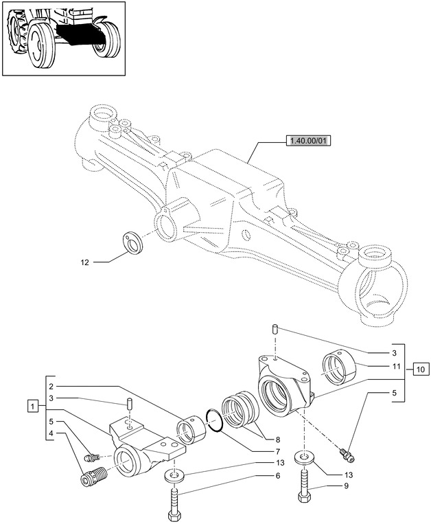 New Holland T6010 T6090 T6070 Czop zawieszenia obr 87311603 - Окачване за Трактор: снимка 1 New Holland T6010 T6090 T6070 Czop zawieszenia obr 87311603 - Окачване за Трактор: снимка 1
