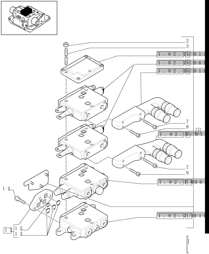 New Holland T6010 T6090 T6070 Sekcja zaworu hydr 87328572 - Хидравличен клапан за Селскостопанска техника: снимка 1 New Holland T6010 T6090 T6070 Sekcja zaworu hydr 87328572 - Хидравличен клапан за Селскостопанска техника: снимка 1