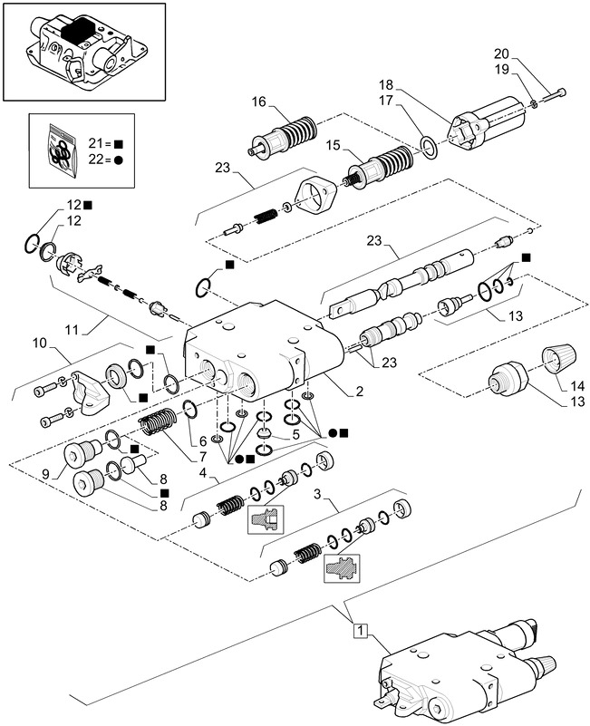 New Holland T6010 T6090 T6070 Zestaw serwisowy 87384898 - Хидравличен клапан за Трактор: снимка 1 New Holland T6010 T6090 T6070 Zestaw serwisowy 87384898 - Хидравличен клапан за Трактор: снимка 1