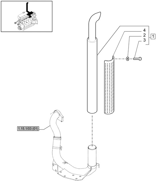 New Holland T6010 Tłumik 87324753 - Заглушител за Трактор: снимка 1 New Holland T6010 Tłumik 87324753 - Заглушител за Трактор: снимка 1