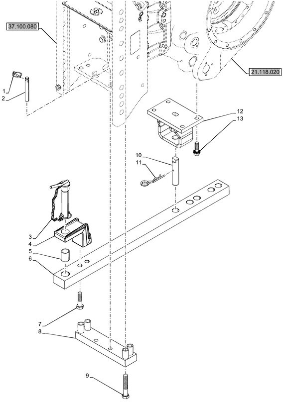 New Holland T6090 T6070 Wspornik 47910625 - Рама/ Шаси за Трактор: снимка 1 New Holland T6090 T6070 Wspornik 47910625 - Рама/ Шаси за Трактор: снимка 1