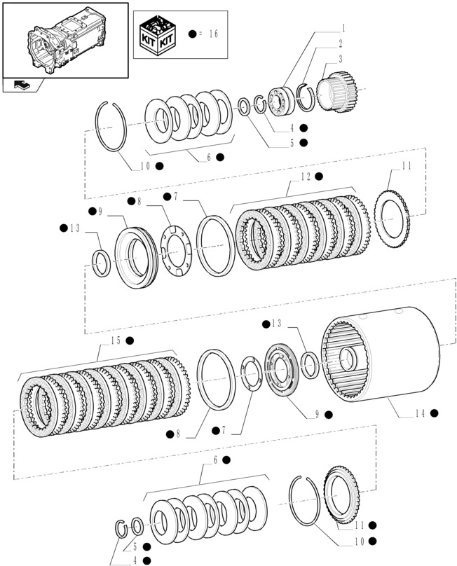 New Holland T6090 Zestaw sprzęgieł 1/2 - 3/4 speed 87730396 - Съединител и части за Трактор: снимка 1 New Holland T6090 Zestaw sprzęgieł 1/2 - 3/4 speed 87730396 - Съединител и части за Трактор: снимка 1