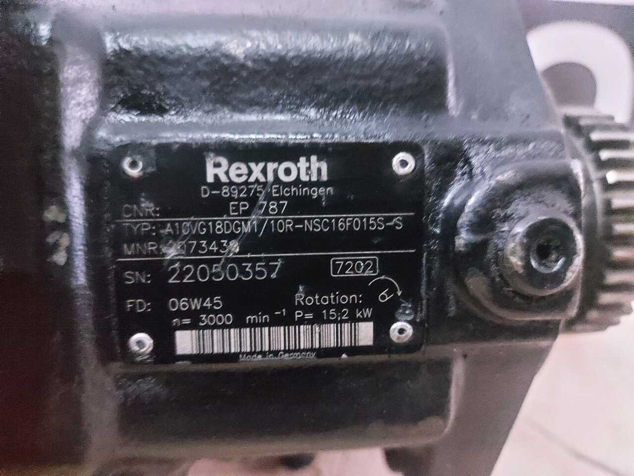 Rexroth A10VG18DGM1/10R - Хидравлична помпа за Селскостопанска техника: снимка 2 Rexroth A10VG18DGM1/10R - Хидравлична помпа за Селскостопанска техника: снимка 2