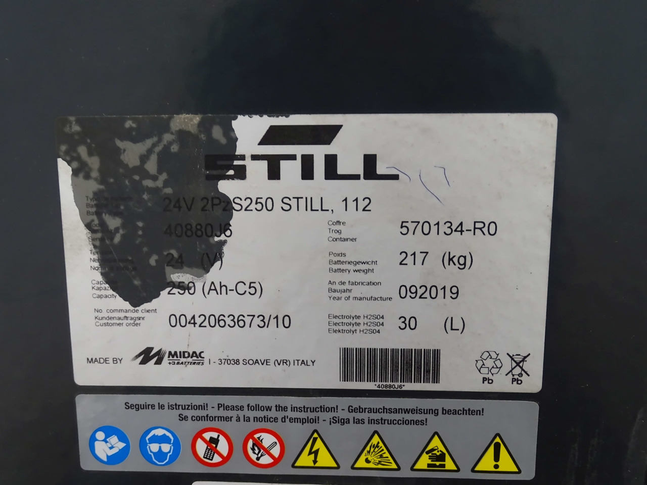 Battery Package 2 pieces - Акумулатор за Подемно-транспортна техника: снимка 2 Battery Package 2 pieces - Акумулатор за Подемно-транспортна техника: снимка 2