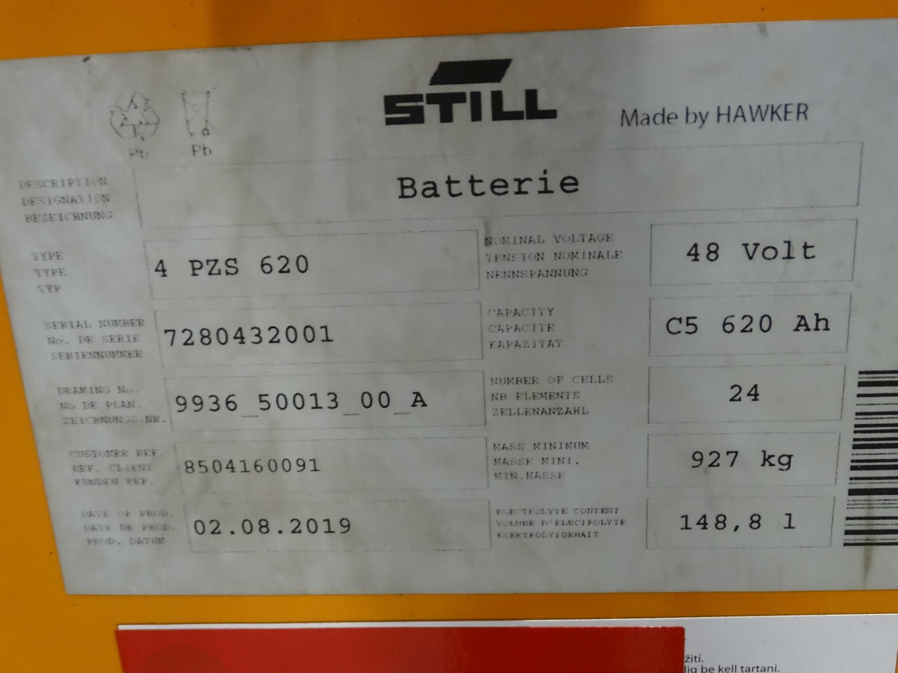 Battery Package 2 pieces - Акумулатор за Подемно-транспортна техника: снимка 2 Battery Package 2 pieces - Акумулатор за Подемно-транспортна техника: снимка 2