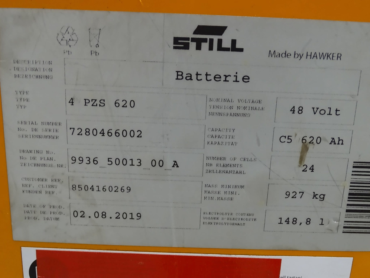 Battery Package 2 pieces - Акумулатор за Подемно-транспортна техника: снимка 2 Battery Package 2 pieces - Акумулатор за Подемно-транспортна техника: снимка 2