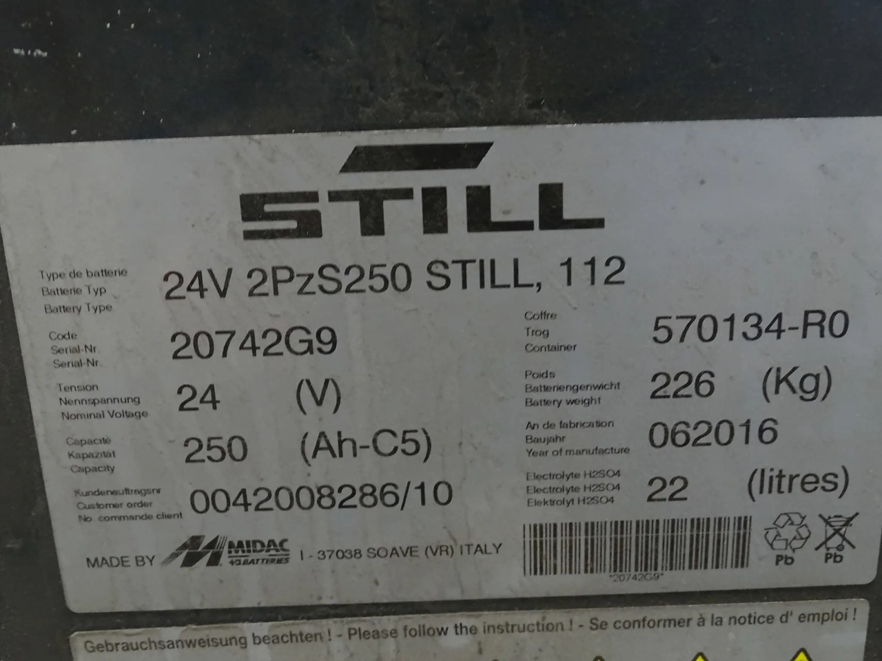 Battery package 2 pieces - Акумулатор за Подемно-транспортна техника: снимка 2 Battery package 2 pieces - Акумулатор за Подемно-транспортна техника: снимка 2